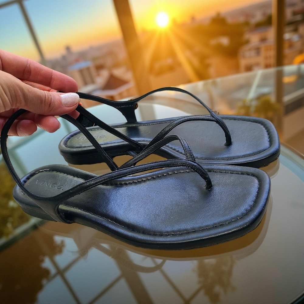 Leather Square Toe Sandals